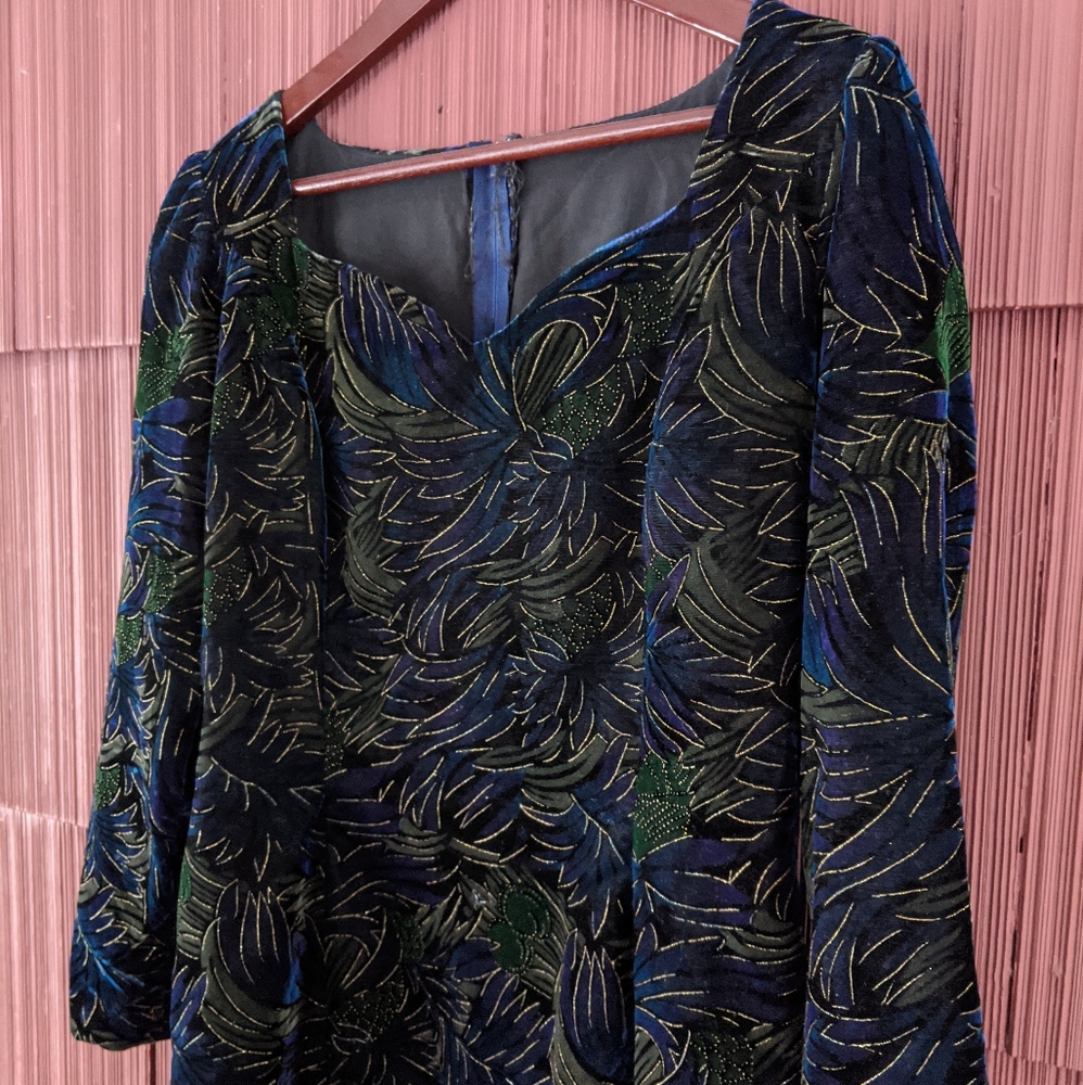 Vintage Long Sleeve Dark Winter Dress